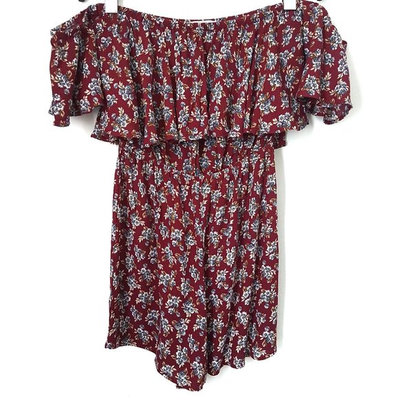 Miley + Molly Burgundy Floral Jumpsuit, S - NWT - Picture 1 of 7
